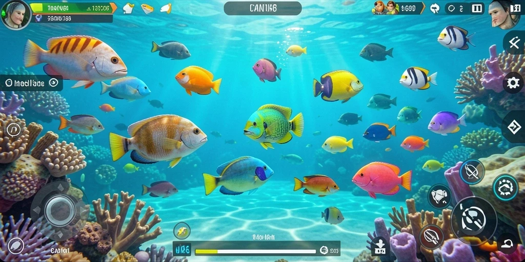Screenshot gameplay Tembak Ikan CANVA168 yang seru.