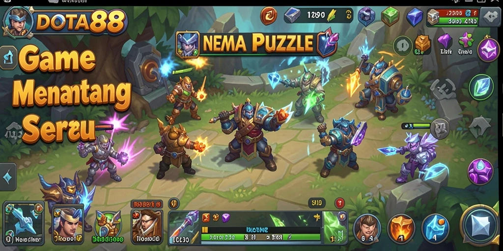 Screenshot gameplay DOTA88 yang menampilkan tantangan puzzle seru.