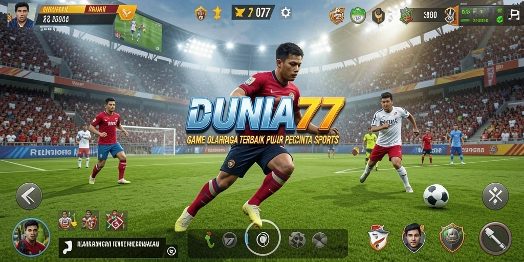 Tampilan gameplay menarik dalam DUNIA77 yang menggambarkan olahraga secara realistis.