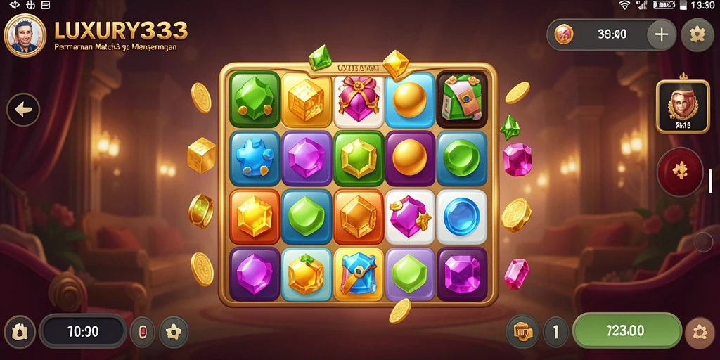 Gameplay seru LUXURY333 di dunia Match-3.