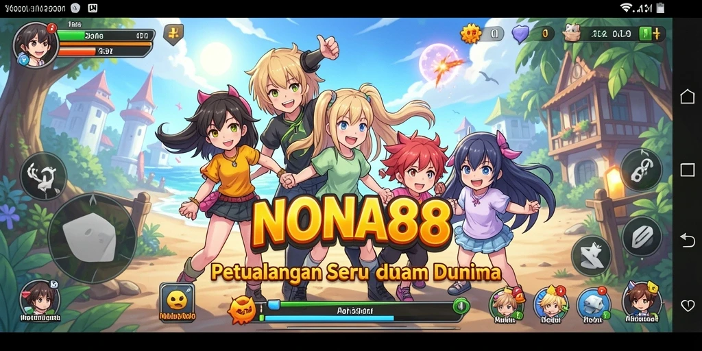 Tangkapan layar NONA88 menampilkan aksi seru dalam permainan Anime.
