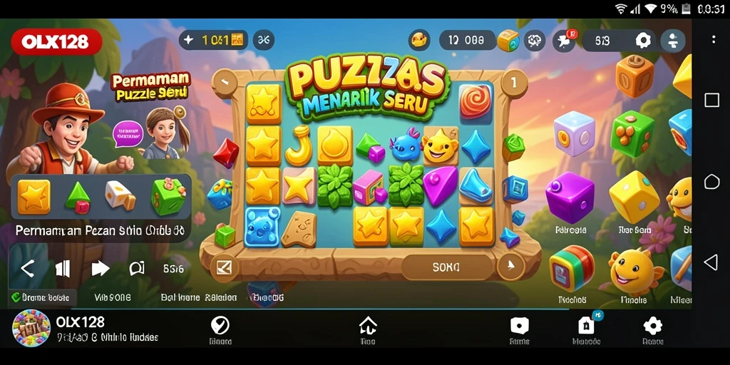 Tangkapan layar gameplay puzzle OLX128 yang menarik.