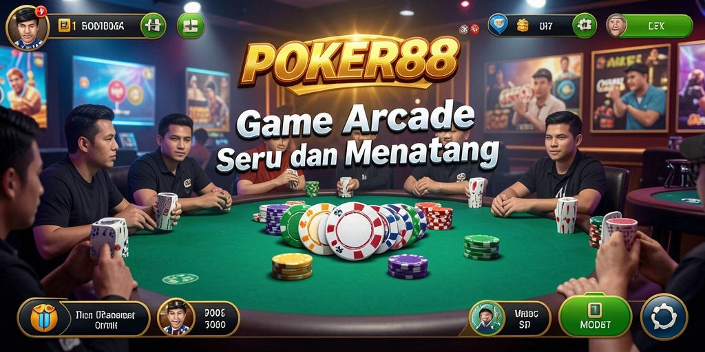 Gameplay menegangkan dan seru saat bermain POKER88 di layar ponsel.