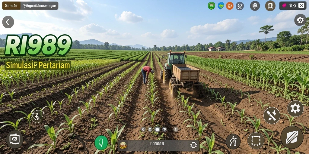Menampilkan ladang pertanian yang subur dan gameplay seru di RI889.