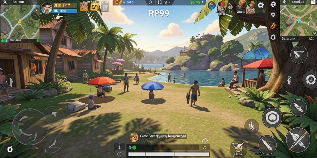 Screenshot gameplay <strong>RP99</strong> yang menarik dan penuh warna.