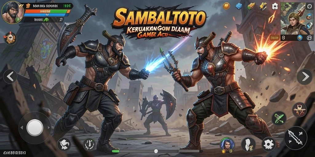Screenshot gameplay SAMBALTOTO yang menampilkan aksi pertarungan yang seru.