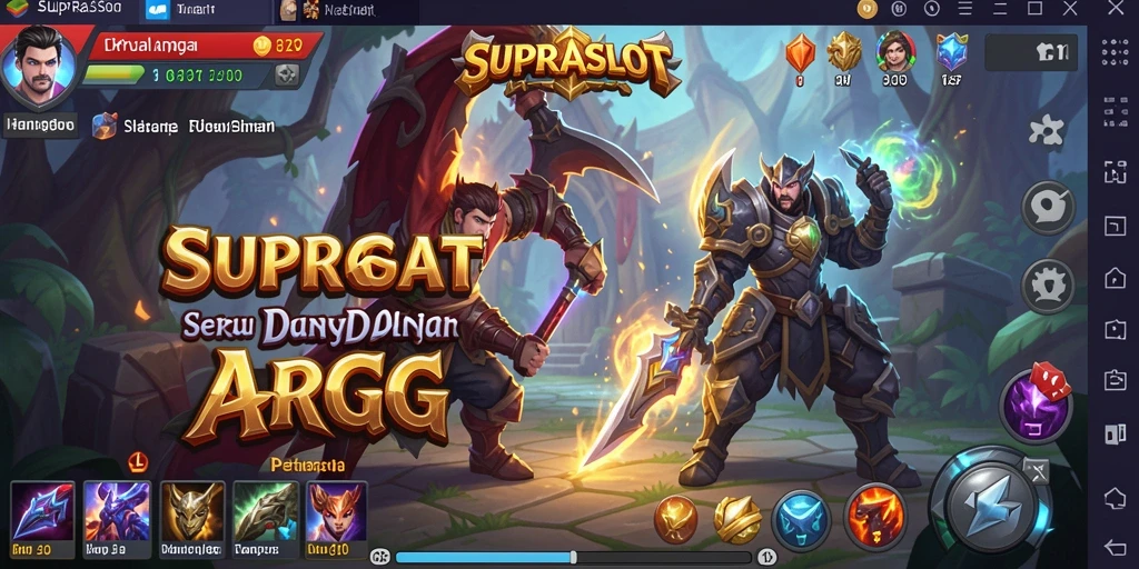 Tampilan gameplay menakjubkan dari SUPRASLOT yang menggambarkan aksi ARPG mendebarkan.